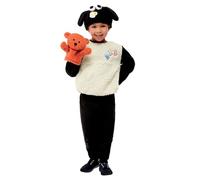Smiffys Shaun the Sheep Timmy Costume in White Toddler, Top, Hat & Hand Puppet, Official License Costume with Fleecy Top, Timmy Hat & Glove Puppet Bear, Cute and Cuddly!
