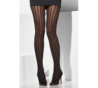 Black Sheer Striped Tights - tights black vertical fancy dress sheer ladies stripes accessory striped halloween burlesque