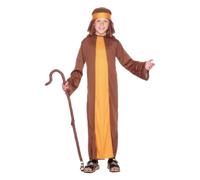 Smiffys Shepherd Costume Set in Brown | Size: 7-9 Years Smiffys Brown 7-9 Years