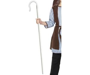 Smiffys Shepherd’s Extendable Staff, White Nativity Costume Accessory for Kids & Adults, Ideal for Christmas Plays, Fancy Dress Events & Religious Reenactments 150cm/59in