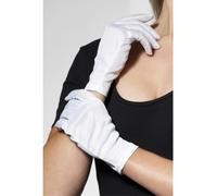 Smiffys Short White Gloves , Fever Gloves Fancy Dress, Gloves Dress Up Accessori