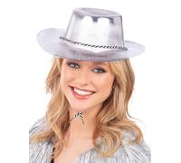 Smiffys Silver Metallic Cowboy Hat