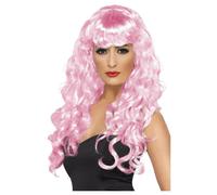 Smiffys Siren Wig In Pink Pink