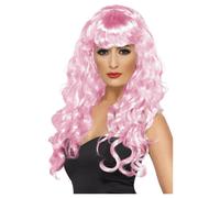 (One Size, Pink) Smiffys Womens/Ladies Siren Wig