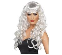 Smiffys Women's Siren Wig in White Smiffys White