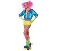 Smiffys Skater Girl Costume, Neon, S - UK Size 08-10