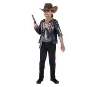 Smiffys Skeleton Cowboy Costume in Black | Size: 7-9 Years Smiffys Black 7-9 Years