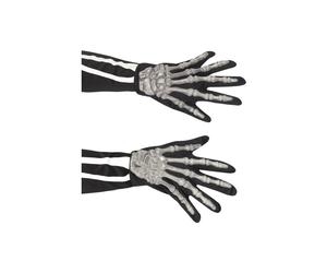 Smiffy's Skeleton Raisedbones Gloves - Adult - skeleton gloves halloween adult fancy dress accessory black mens smiffys costume spooky bone