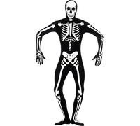 Smiffys Skeleton Second Skin Costume, Black (Size S)