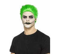 Smiffys Slick Trickster Green Joker Wig Adult Halloween Costume Accessory 45054