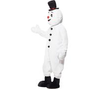 Smiffys Snowman Mascot Costume in White Smiffys White One Size
