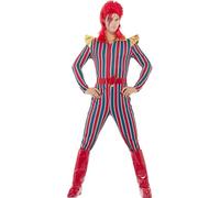 XL Adult's Space Superstar Costume - mens fancy dress bowie costume space superstar ziggy david adults stardust 70s womens celebrity 80s