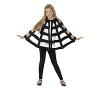 Smiffys Spider Cape, Black , Halloween Child Fancy Dress, Spider Dress Up Accessories