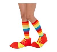 Smiffys Spotty Clown Shoe Covers, Red & Yellow , Circus Fancy Dress, Clown Dress Up Accessories