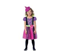Smiffys Spotty Witch Costume Dress & Hat, Halloween Child Fancy Dress, Witch Dress Up Costumes