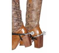 Smiffys Spurs Straps - Silver with Black