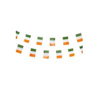 Smiffys St Patricks Day Rectangle Bunting, Plastic 10 Metres, St Patricks' Day Fancy Dress, Adult Dress Up Party Goods