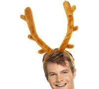 Smiffys Stag Night Horns, Brown with Headband, Hen & Stag Night Fancy Dress, Adult Dress Up Hen & stag / adult items