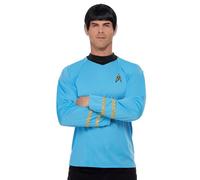 Smiffys Star Trek Costume, Original Series Sciences Uniform, Official Star Trek License Outfit, Classic Starfleet Commander Appearance, Star Trek Halloween Fancy Dress Accessory