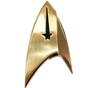 Smiffys Star Trek Discovery Badge Official License Metal Badge with Magnetic Back, Securely Attach to Any Fabric for Authentic Starfleet Flair, Perfect Accessory for All Trek Fans