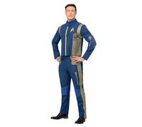 Smiffys Star Trek Discovery Command Uniform Adults Jacket & Trousers, Official License Outfit with Distinctive Elbow Patches & Gold Detailing, Star Trek Halloween Fancy Dress Costume