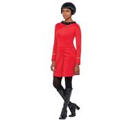 Smiffys Adults Star Trek Original Series Operations Uniform Dress with Embroidered Delta Badge, Official Star Trek License Costume for Operations Officers, Star Trek Halloween Fancy Dress Costume