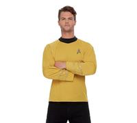 Smiffys Star Trek Voyager Science Uniform, Star Trek Top with Embroidered Delta Badge & Rank Insignias, Star Trek Voyager Outfit, Star Trek Halloween Fancy Dress Accessory