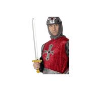 Smiffy's Straight Hilt Sword Knights, 65cm - Knights Fancy Dress Medieval - sword knights fancy dress medieval accessory mens costume prop plastic