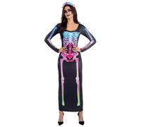 Smiffys Sugar Bones Skeleton Womens Costume, Size Medium