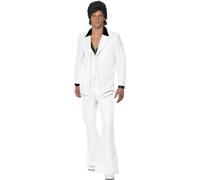 Smiffys Suit 70s Costume in White | Size: XL Smiffys White XL