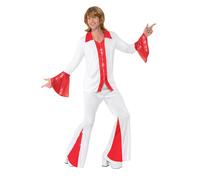 Smiffys Super Trooper Male Costume, White & Red, M - Size 38 inch-40 inch