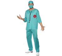 Smiffys Surgeon Costume, M - Size 38inches-40inches, Green