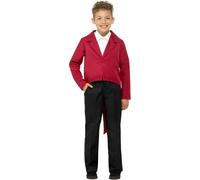 Smiffys Tailcoat, Red, Fancy Dress, Child Dress Up Costumes