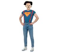 Smiffys The Goonies Sloth Costume Top, Braces, Hat, Mask, Officially Licensed The Goonies Fancy Dress, Adult Dress Up Costumes