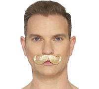 Smiffys The Imperial Moustache, Blonde Hand Knotted, Beard's and Moustaches Fancy Dress, Adult Dress Up Cosmetics & Disguises.