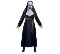 Smiffys The Nun Valak Costume for Adults, Habit, Headpiece, Belt, Cross Necklace & Mask, Official Nun License Costume with Necklace Detail & Headpiece Included, Perfect for Halloween & Themed Parties