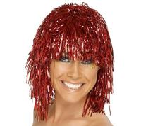 Smiffys Tinsel Wig (Red)