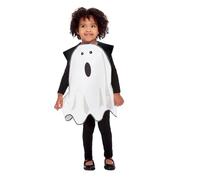 Smiffys Toddler Ghost Tabard, White, Halloween Child Fancy Dress, Halloween Dress Up Costumes