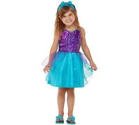Smiffys Toddler Mermaid Costume Dress & Headband, Girls Fancy Dress, Mermaid Dress Up Costumes