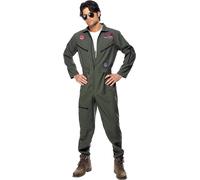 Smiffys Top Gun Aviator Pilot Gents Fancy Dress Costume Size XL