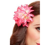 Smiffys Tropical Hawaiian Flower Hair Clip, Pink , Hawaiian Luau Fancy Dress, Hawaiian Dress Up Accessories