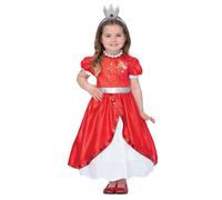 Smiffys True and the Rainbow Kingdom Grizelda Costume, Childrens Red & White Dress, Necklace & Headband, Official License Outfit, Official True and the Rainbow Kingdom Fancy Dress