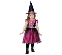 Smiffys True and the Rainbow Kingdom Halloween Costume Childrens Black & Pink Dress with Tulle Skirt & Rainbow Trim, Official License Outfit with Hat, True and the Rainbow Kingdom Fancy Dress