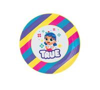 Smiffys True and the Rainbow Kingdom Party Plates, Pack of 8, Official License Partyware with Bold True Design for Matching Party Themes, Perfect for Themed Parties, Birthday Parties, or Events