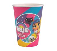 Smiffys True and The Rainbow Kingdom Tableware Party Cups Pack of 8, 9oz/266ml, Officially Licensed True and the Rainbow Fancy Dress, Child Dress Up Party Goods