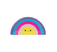 Smiffys True and The Rainbow Kingdom Tableware Rainbow Party Plate, Pack of 8, 21.5x11.5cm/ 8.4x4.5inch, Officially Licensed True and the Rainbow Fancy Dress, Child Dress Up Party Goods