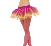Neon Tutu Underskirt - tutu multi fancy dress ladies 80s neon smiffys underskirt coloured adult costume accessory 1980s