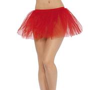 Smiffys Tutu Underskirt, Red 4 Layers, 30cm Long, Fever Tutu's & Petticoats Fancy Dress, Fever Dress Up Accessories Halloween