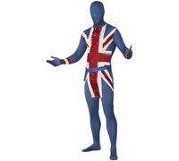 Union Jack Second Skin - Mens, Patriot Costume - Medium 38"-40", Smiffys 42320M