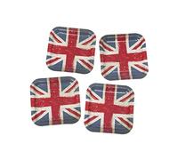 Smiffys Union Jack Vintage Print Paper Plates 8 Pack, 9"/ 23cm, Union Jack Fancy Dress, Union Jack Dress Up Party Goods